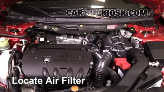 2012 Mitsubishi Lancer SE 2.4L 4 Cyl. Filtre à air (moteur) Changement